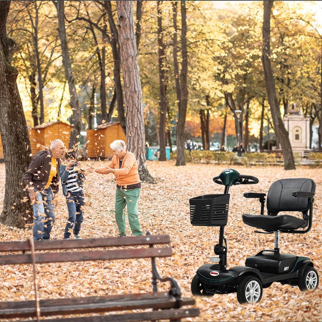 Electric Mobility Scooter for Adults with Seat, 300 lbs Capacity, Green U439785