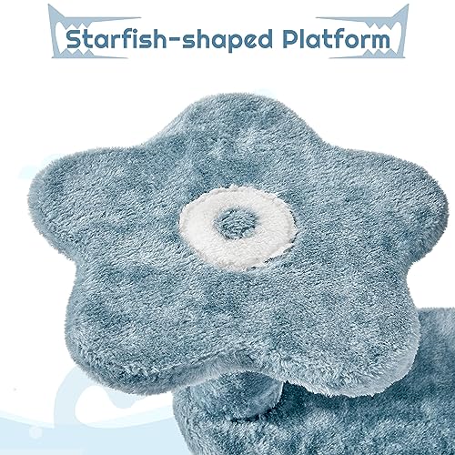 Yaheetech Ocean-Themed Cat Tree Multi-Level Cat Tower with Plush Shark Nest Q128150