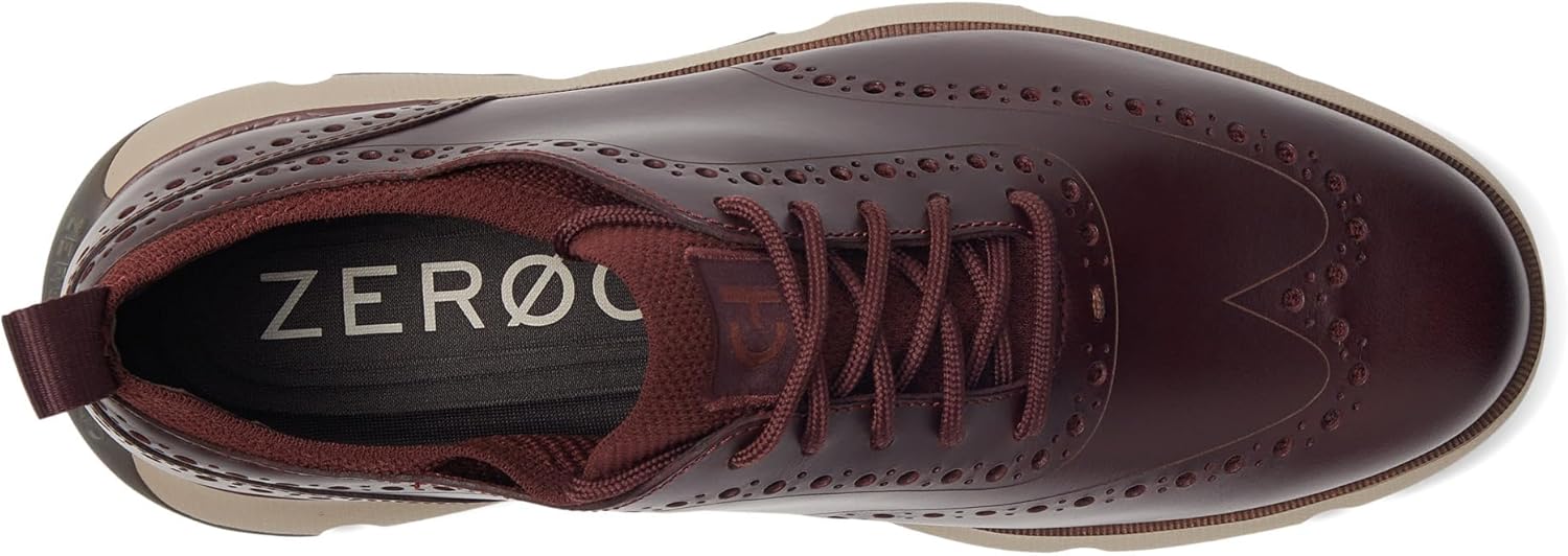 Cole Haan Men's 4.Zerogrand Wingtip Oxford Bloodstone/Pinot Dark Latte E994