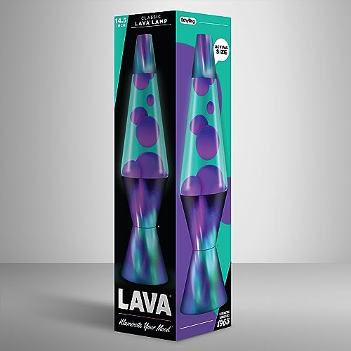 Lava® Lamp 14.5" Aurora Borealis Purple Wax Blue Liquid O161124