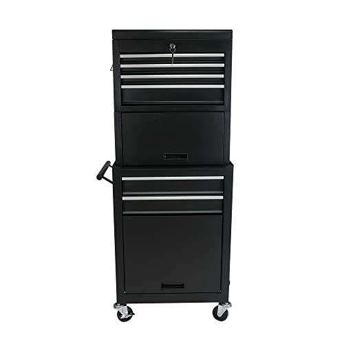 5-Drawer Rolling Tool Cart with Wheels, Black V51953