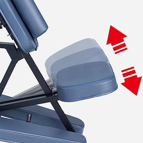 Master Massage Portable Folding Massage Chair with Wheeled Carrying Case, Aluminum, Blue C306913