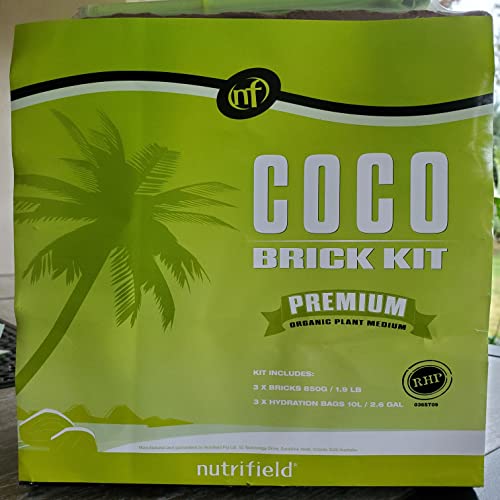 Coco Coir Bricks 5.5 Lbs Organic Compressed Soil Peat Blocks for Plants D73293