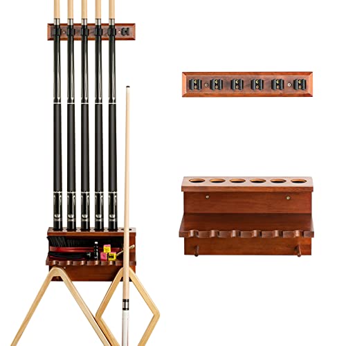 Wall Mount Pool Cue Rack Holder for 6 Sticks C931760