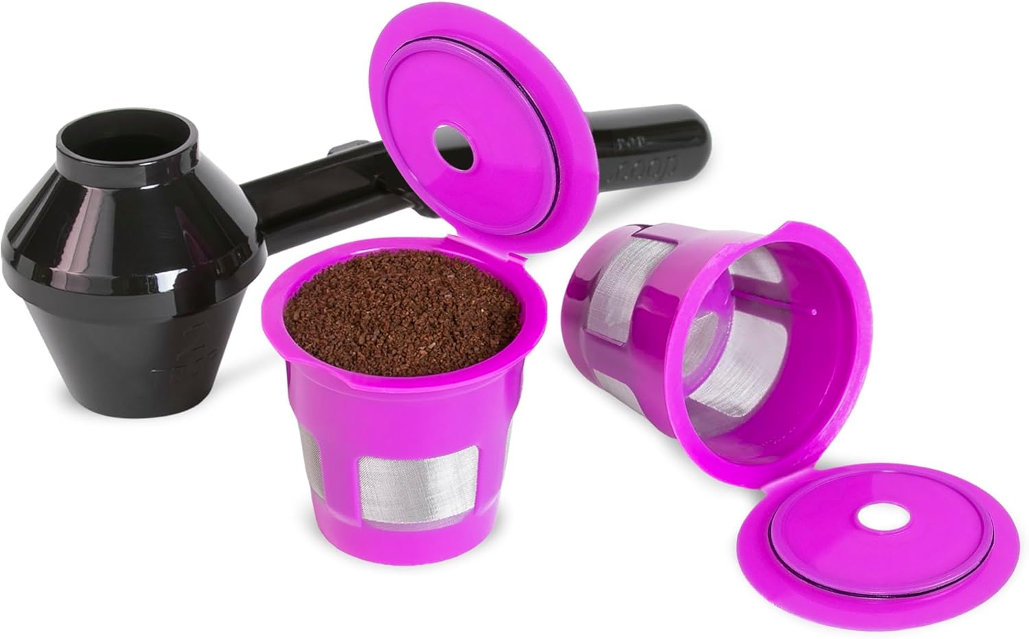 Cafe Fill Value Pack by Perfect Pod - Reusable K Cup Coffee Pod Filters & Scoop, Compatible with Keurig K-Duo, K-Mini, 1.0, 2.0, K-Series and Select Single Cup Coffee Makers