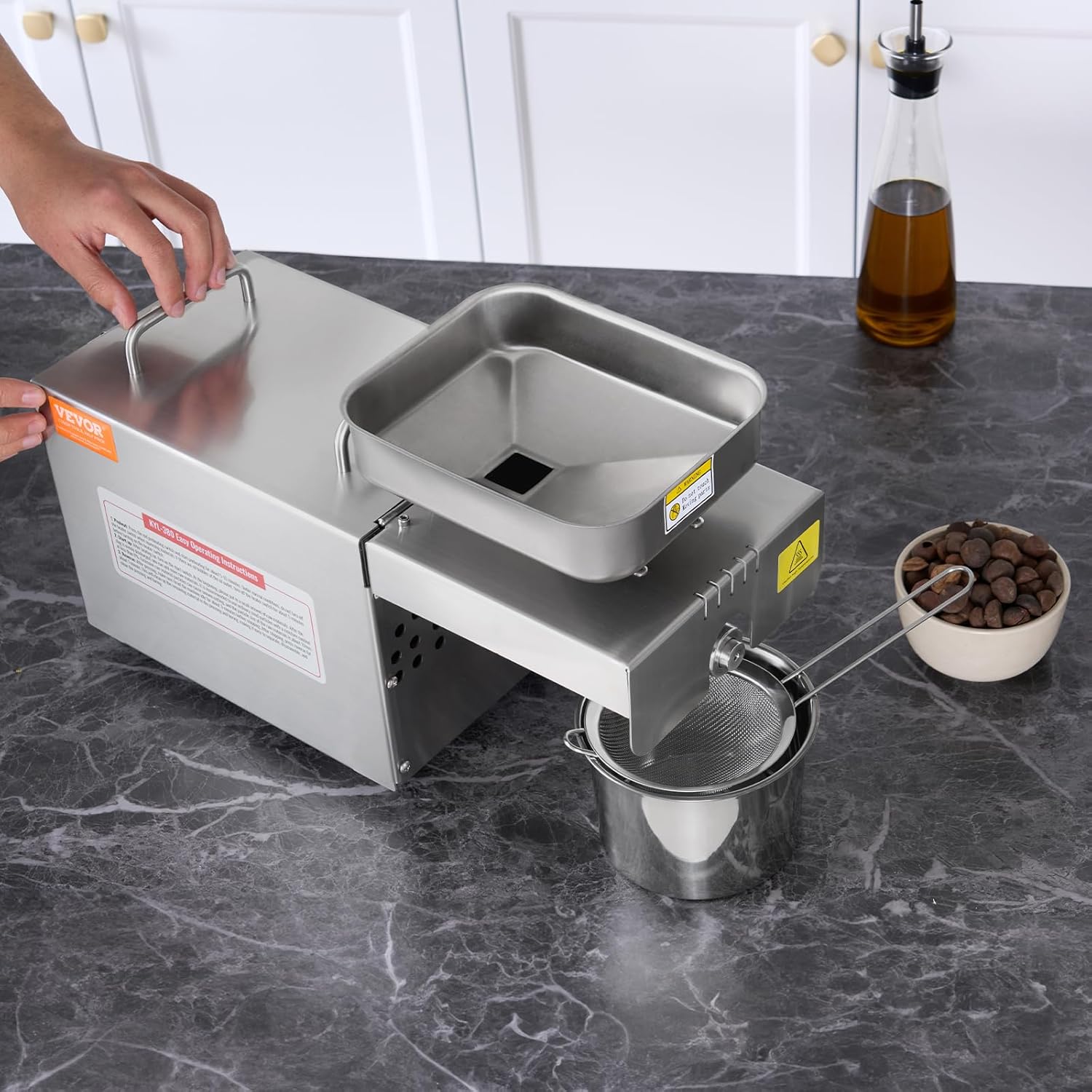 VEVOR Electric Oil Press Machine 700W Stainless Steel Oil Extractor D1175