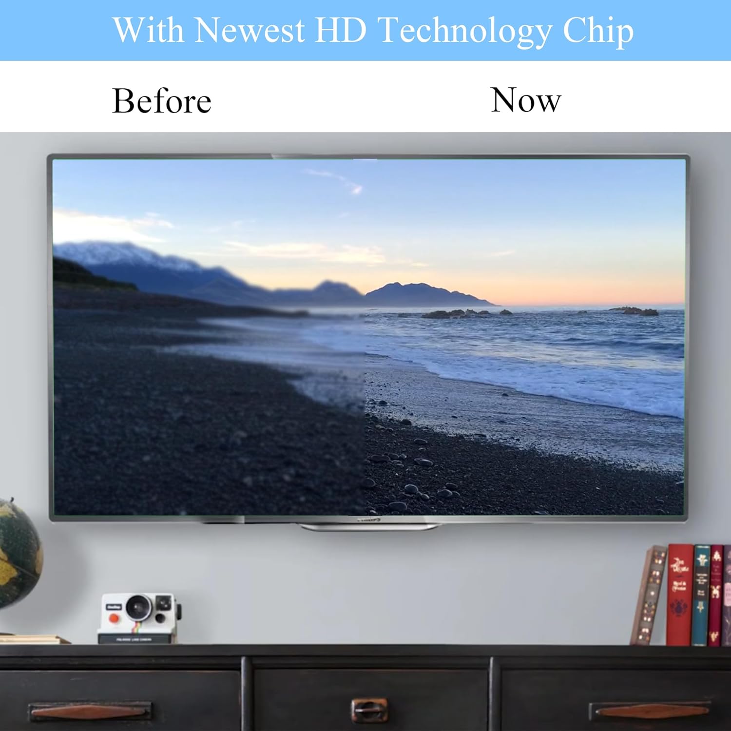 Outdoor TV Antenna for Smart TV, 4K HD, Long Range with Amplifier H239