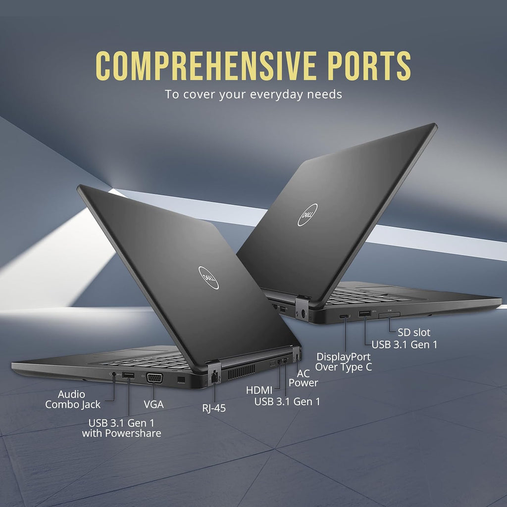 DELL Latitude 5490 14" FHD Business Laptop, i5-8350U, 16GB RAM, 512GB SSD, Windows 11 Pro G224843
