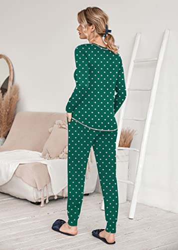 Ekouaer Women's Pajama Set Long Sleeve with Jogger Pants S328
