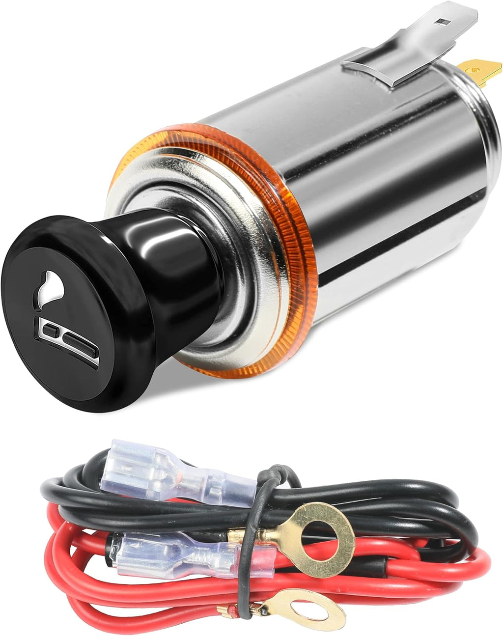 Car Cigarette Lighter with Cable,Car Cigarette Lighter Element Socket Plug Socket,12V Auto Cigarette Lighter with Eject Button,Cigarette Lighter Replacement Accessory Push Button