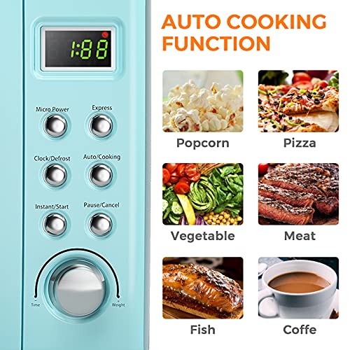 0.7 Cu.ft Compact Microwave Oven with Digital Timing, Child Lock & Glass Turntable Z48712