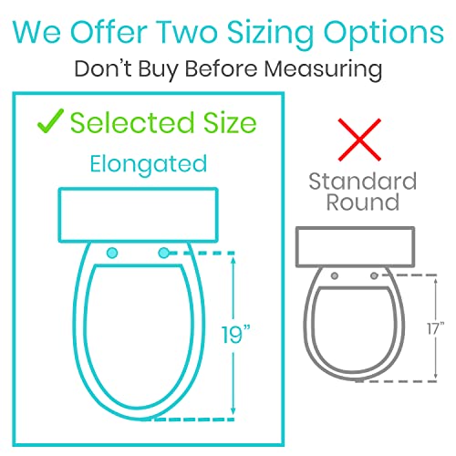 Vive Toilet Seat Risers for Seniors with Handles, White Z937399