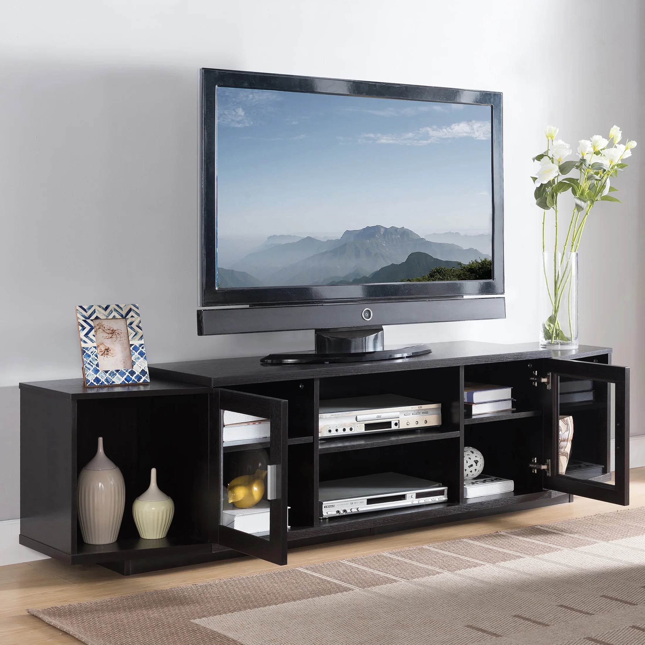 Furniture of America Daytona TV Stand for TVs up to 80", Cappuccino H228246