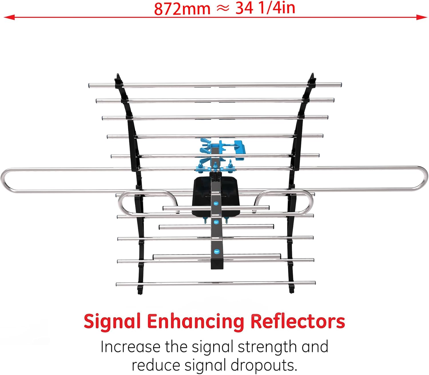 CeKay Outdoor HDTV Antenna for Smart TV and All Older TVs, 8K 4K 1080P, Weather Resistant C231174