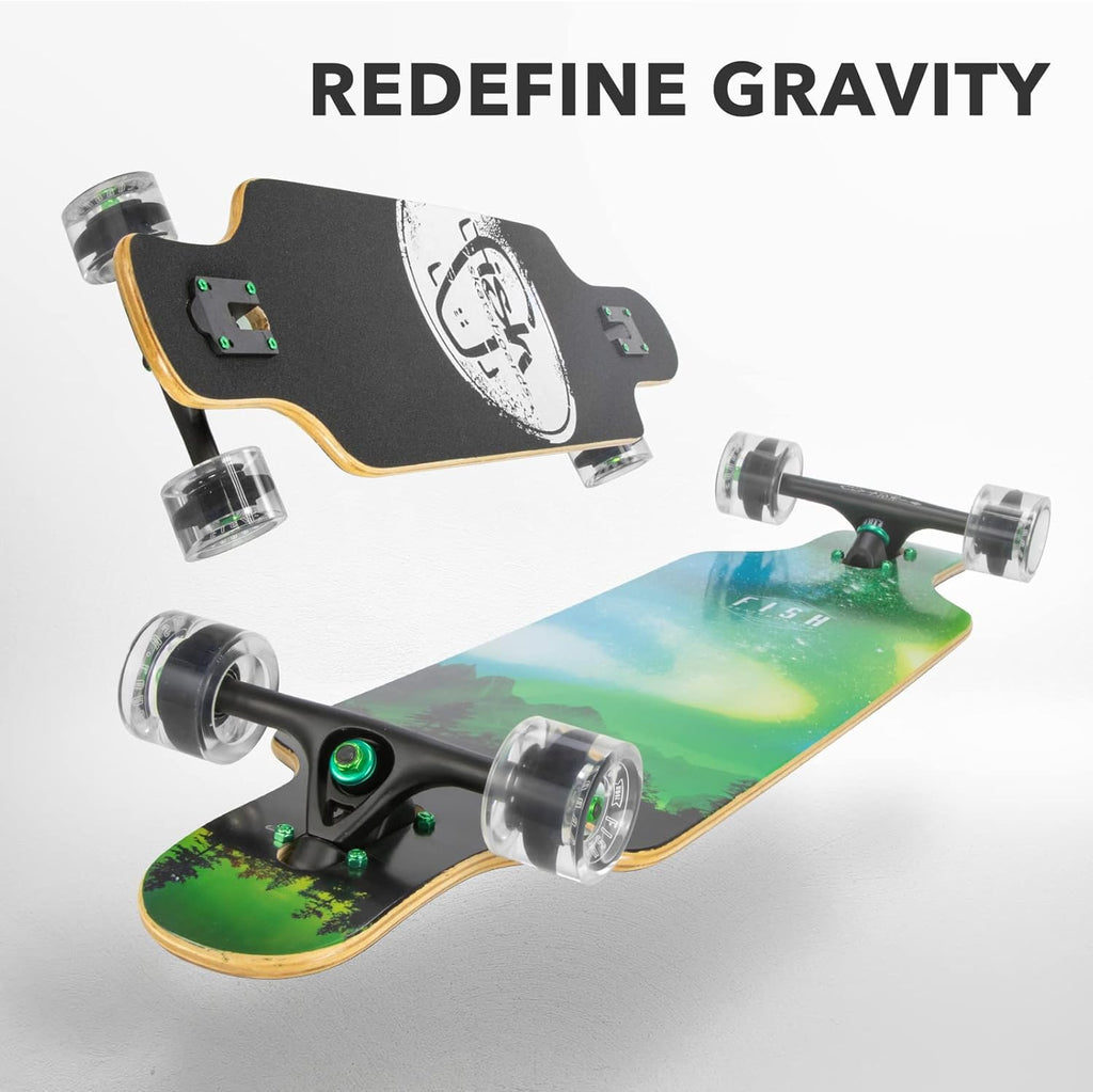 Long Board Skateboard for Adults Teens Kids Complete Cruiser 41 with High-Speed Bearings & T-Tool T8861
