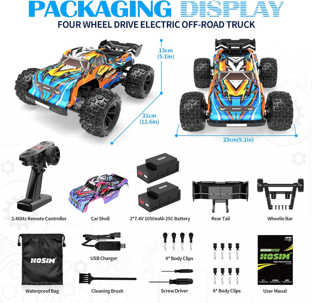 Hosim 1:16 Brushless RC Car 52+KMH 4WD Off Road Buggy O128542