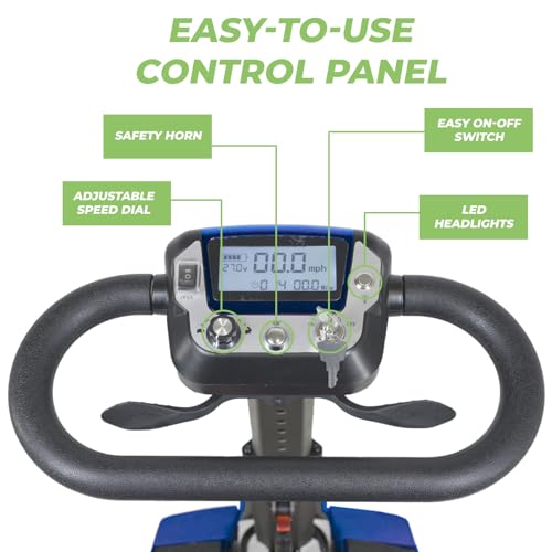 Mojo Auto-Folding Mobility Scooter for Adults with Remote Control, Lightweight, 300lb Capacity Z71000