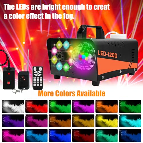 1200W Professional Fog Machine with DJ Light System and Wireless Remote T6484