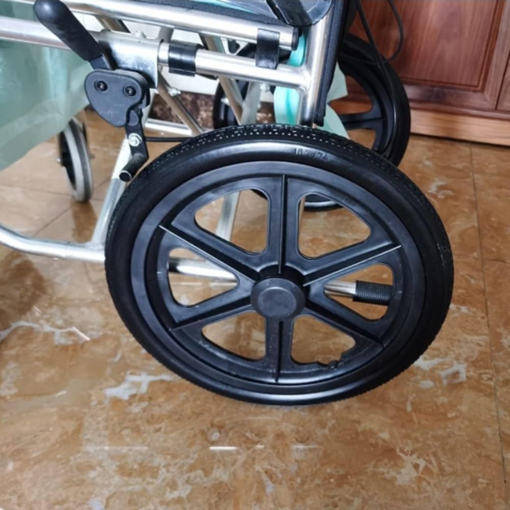 16Inch Wheelchair Replacement Rear Wheels with 12mm Bearings, Non-Slip, 1 Pair L51596