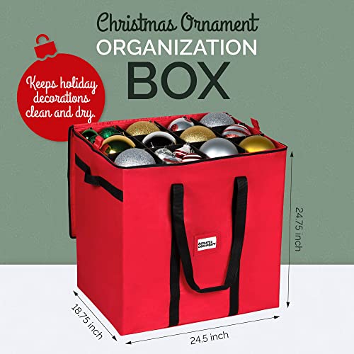 Christmas Ornament Storage Box for 48 Ornaments with 4 Trays Y122302