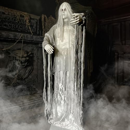 Haunted Hill Farm Soul Sucker Demon Reaper with Child by Tekky, Motion-Activated Halloween Animatronic Q202293