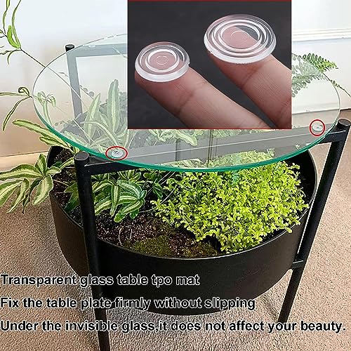 SAGIDAR Round Tempered Glass Table Top, Clear, 16-36 Inch I773034