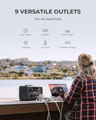 BLUETTI EB3A Solar Generator, 268Wh LiFePO4 Portable Power Station W33841