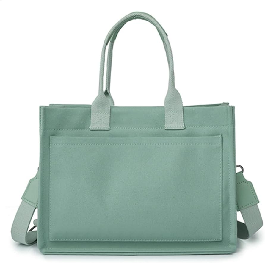 Canvas Crossbody Tote Bag for Women with Multi-Pocket D973