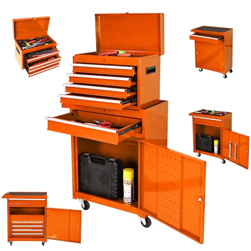 5-Drawer Rolling Tool Chest with Brake Casters, Black E95317