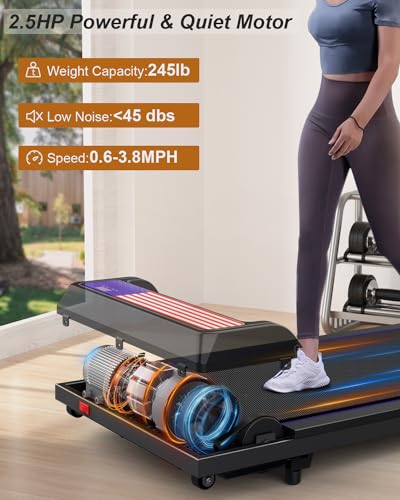 Walking Pad Under Desk Treadmill with Incline, Remote Control LED Display O82445