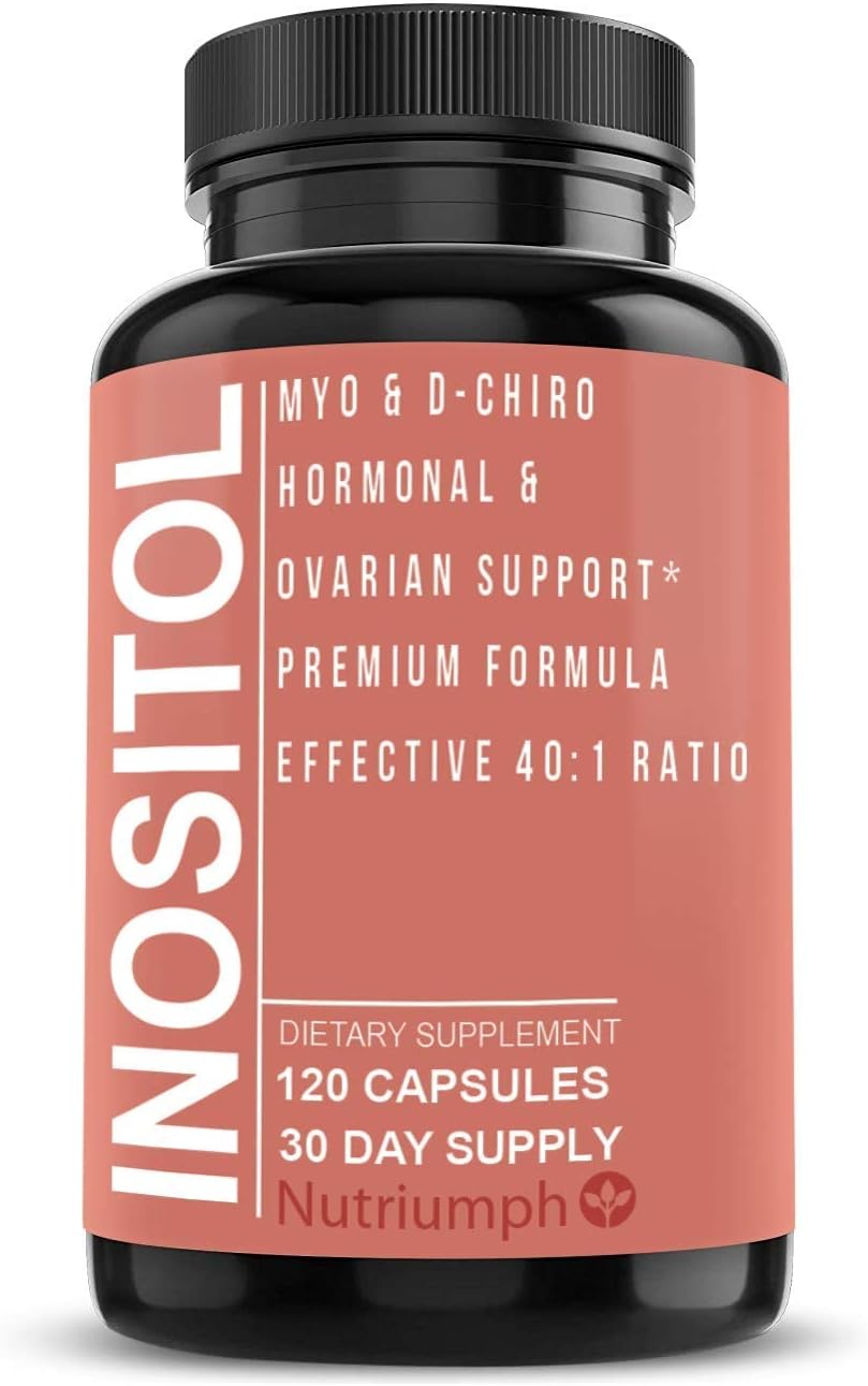 Myo Inositol and D Chiro Inositol Capsules for Female Hormone Balance, 120 Count J8737