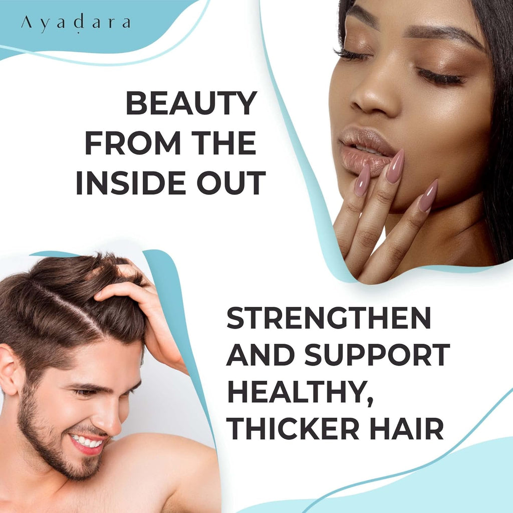 Hair Skin and Nails Vitamins with Biotin, 60 Capsules P5992