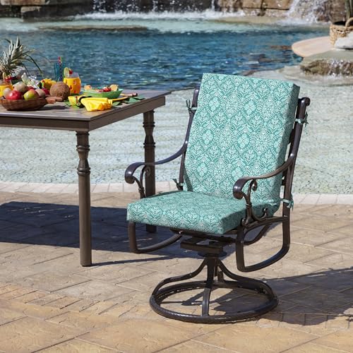 ARDEN Outdoor Dining Chair Cushion 20 x 20 in Weather-Proof Fade Resistant Sapphire Blue J523