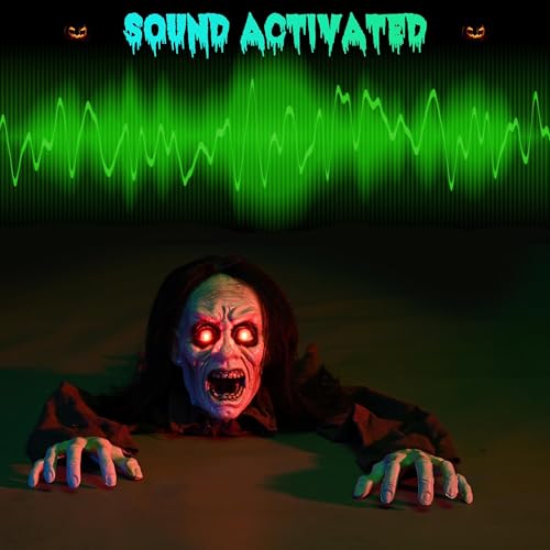 AW Halloween Prop Zombie Groundbreaker with Sound & LED Eyes Z407
