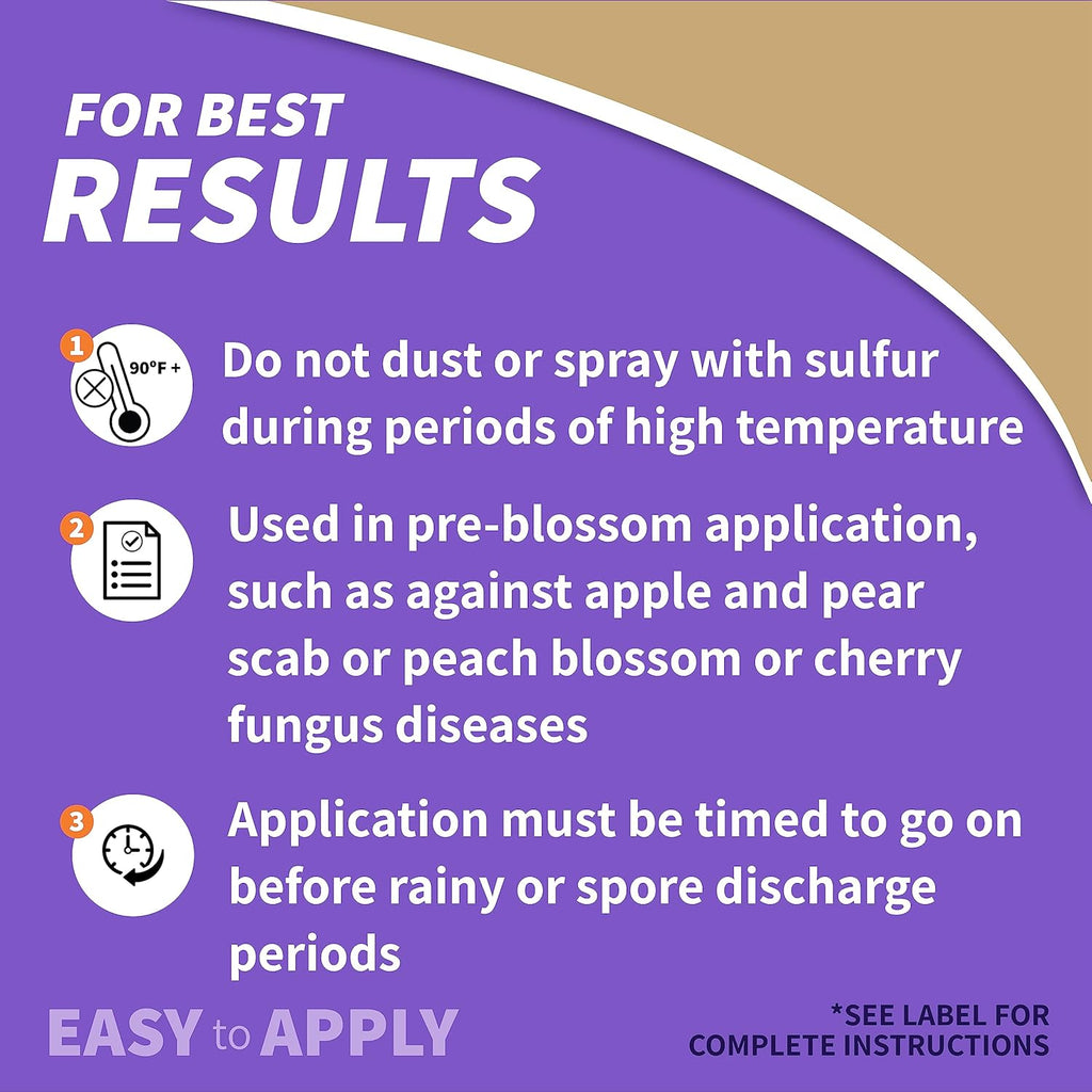 Bonide Sulfur Plant Fungicide 4 lb Ready-to-Use Micronized Spray or Dust for Organic Gardening I290368
