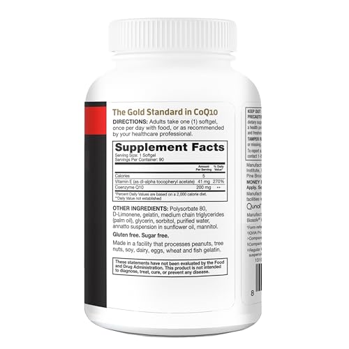 Qunol CoQ10 200mg Softgels, Ultra High Absorption Coenzyme Q10 Supplement, 60 Count L364099