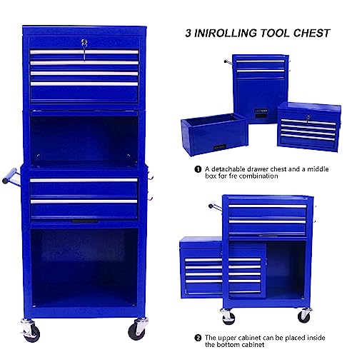 5-Drawer Rolling Tool Cart with Wheels, Black V51953