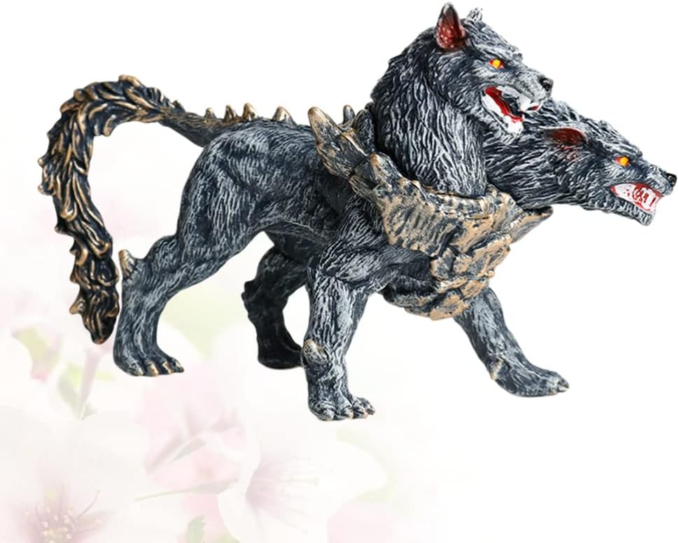 Greek Guardian Hydra Cerberus Statue Hound Figurine Sculpture Y2356
