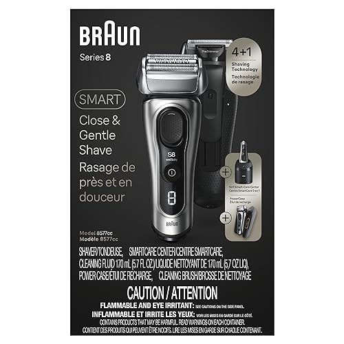 Braun Series 8 8577cc Electric Razor for Men, 5in1 SmartCare Center, Wet & Dry C91019
