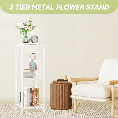 3 Tier Metal Plant Stand Indoor Outdoor, 32 Inch Black X285084
