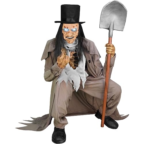 Haunted Hill Farm Soul Sucker Demon Reaper with Child by Tekky, Motion-Activated Halloween Animatronic Q202293