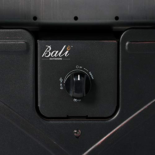BALI OUTDOORS 50000 BTU Propane Fire Pit Table with Lid, 28 inch, Black Y709007