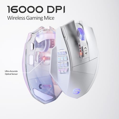 UtechSmart Venus Pro Wireless MMO Gaming Mouse, 16K DPI, 16 Programmable Buttons I92836
