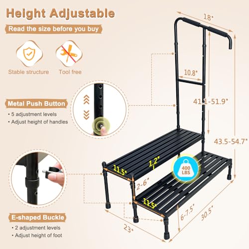 Bed Step Stool with Handle for High Beds Adults Elderly Seniors P429
