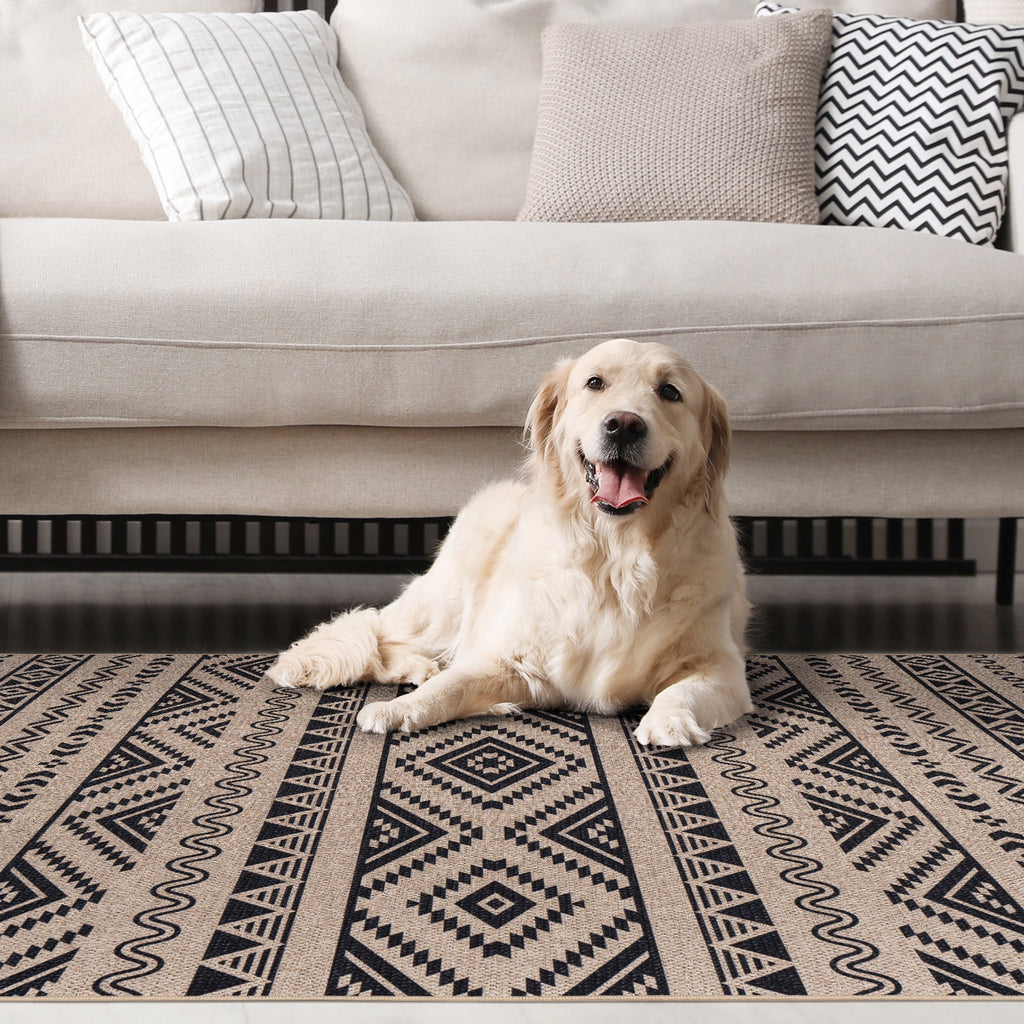 6x9 Washable Non-Slip Area Rug for Bedroom Living Room X1123