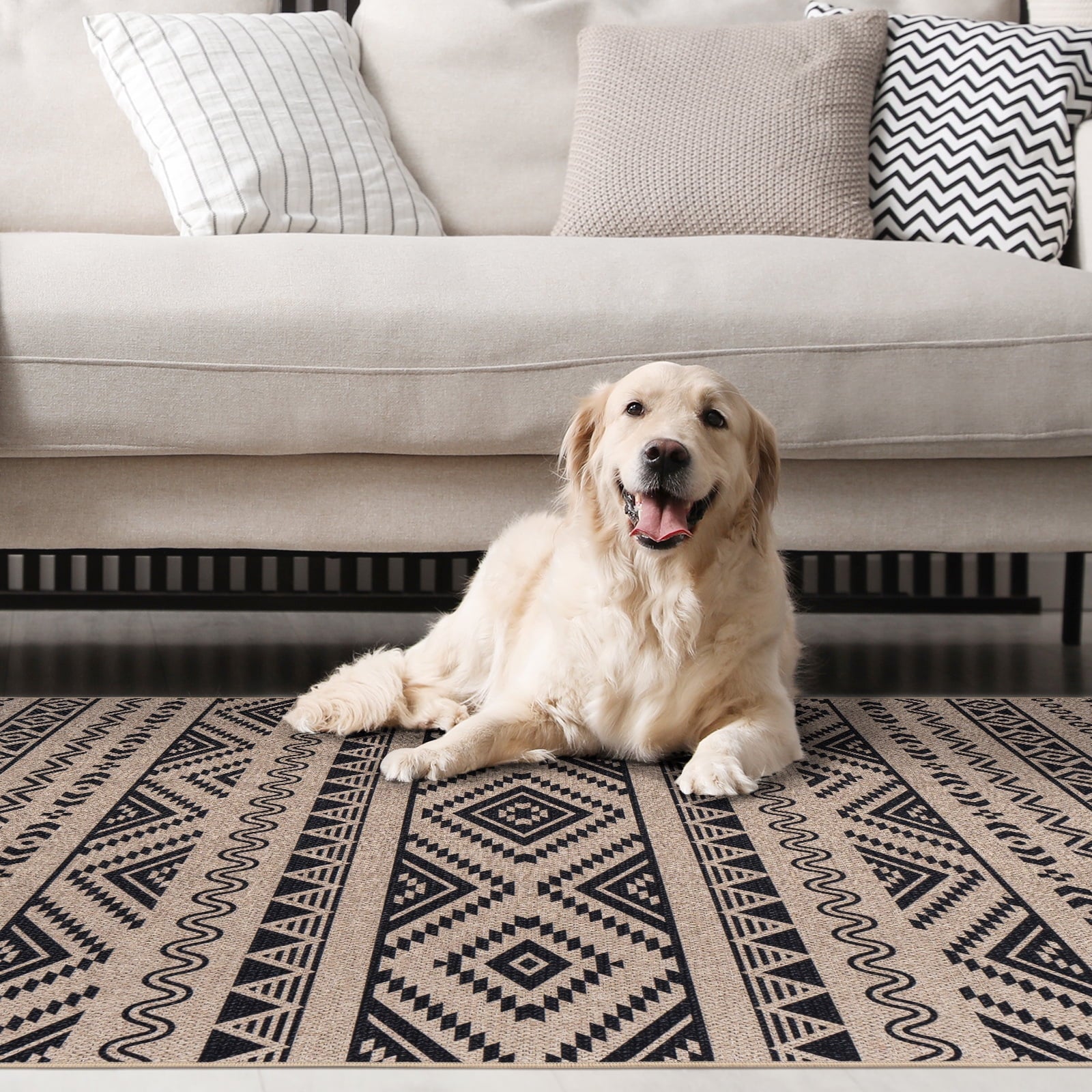 6x9 Washable Non-Slip Area Rug for Bedroom Living Room X1123