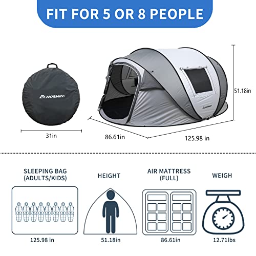 EchoSmile Instant Pop Up Tent, Water Resistant, Portable with Carry Bag E656
