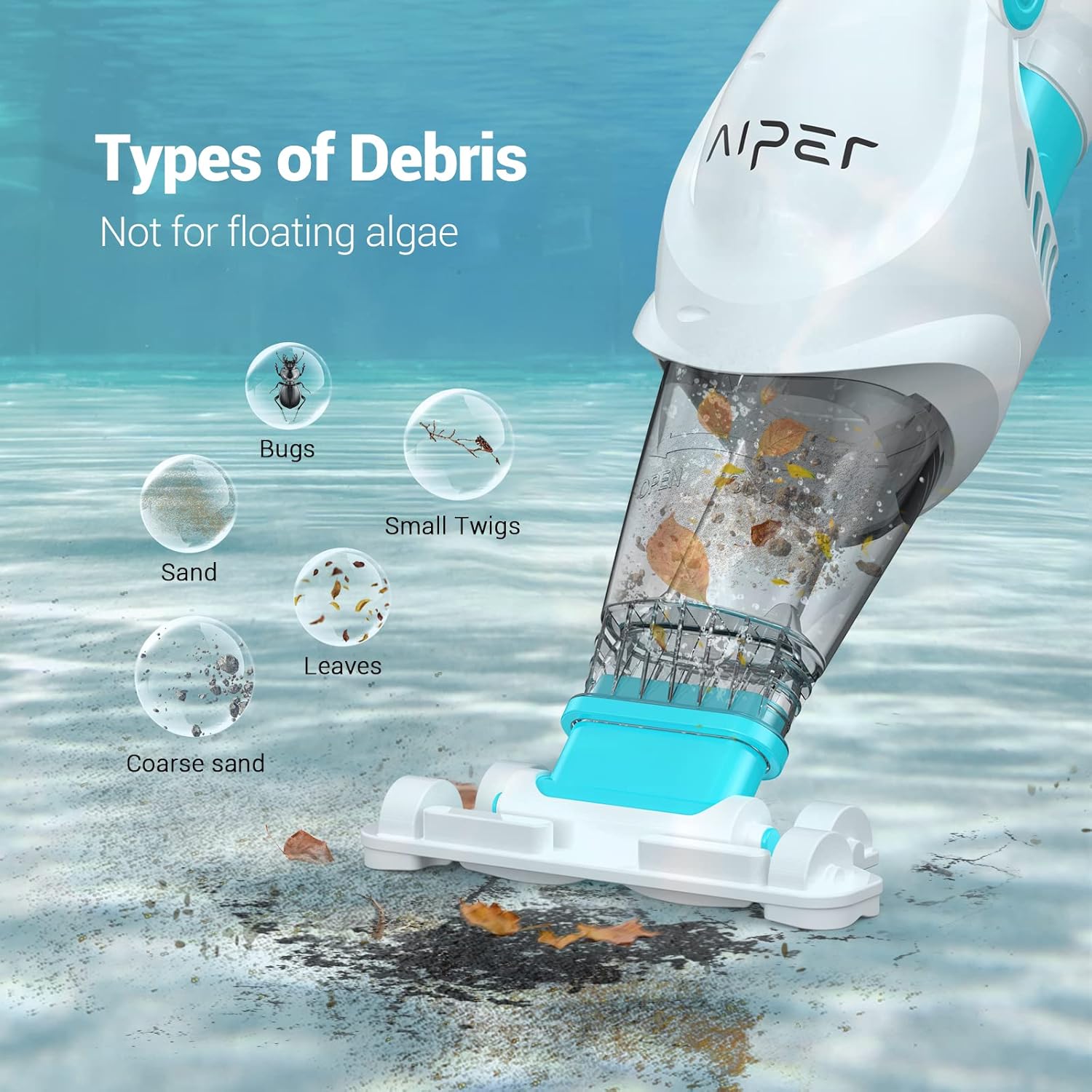 AIPER Pilot H1 Cordless Handheld Pool Vacuum for Above Ground & Inground Pools G1312
