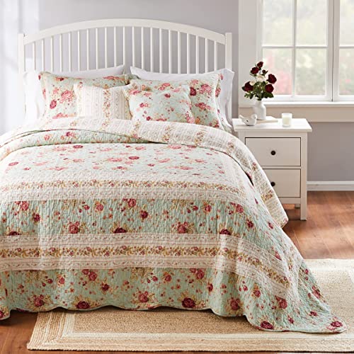 Greenland Home Antique Rose 100% Cotton Shabby Chic Bedspread Set, King T842569