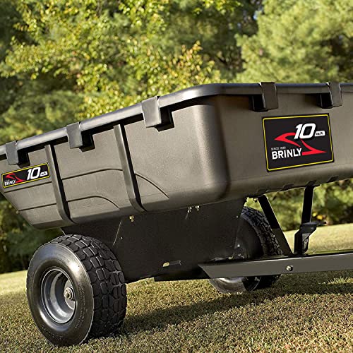 Brinly 10 cu.ft. 650lb Tow-Behind Poly Utility Cart & Dump Trailer D37417